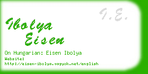 ibolya eisen business card